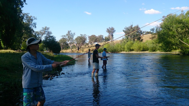 Fly Fishing lessons are great fun for groups.